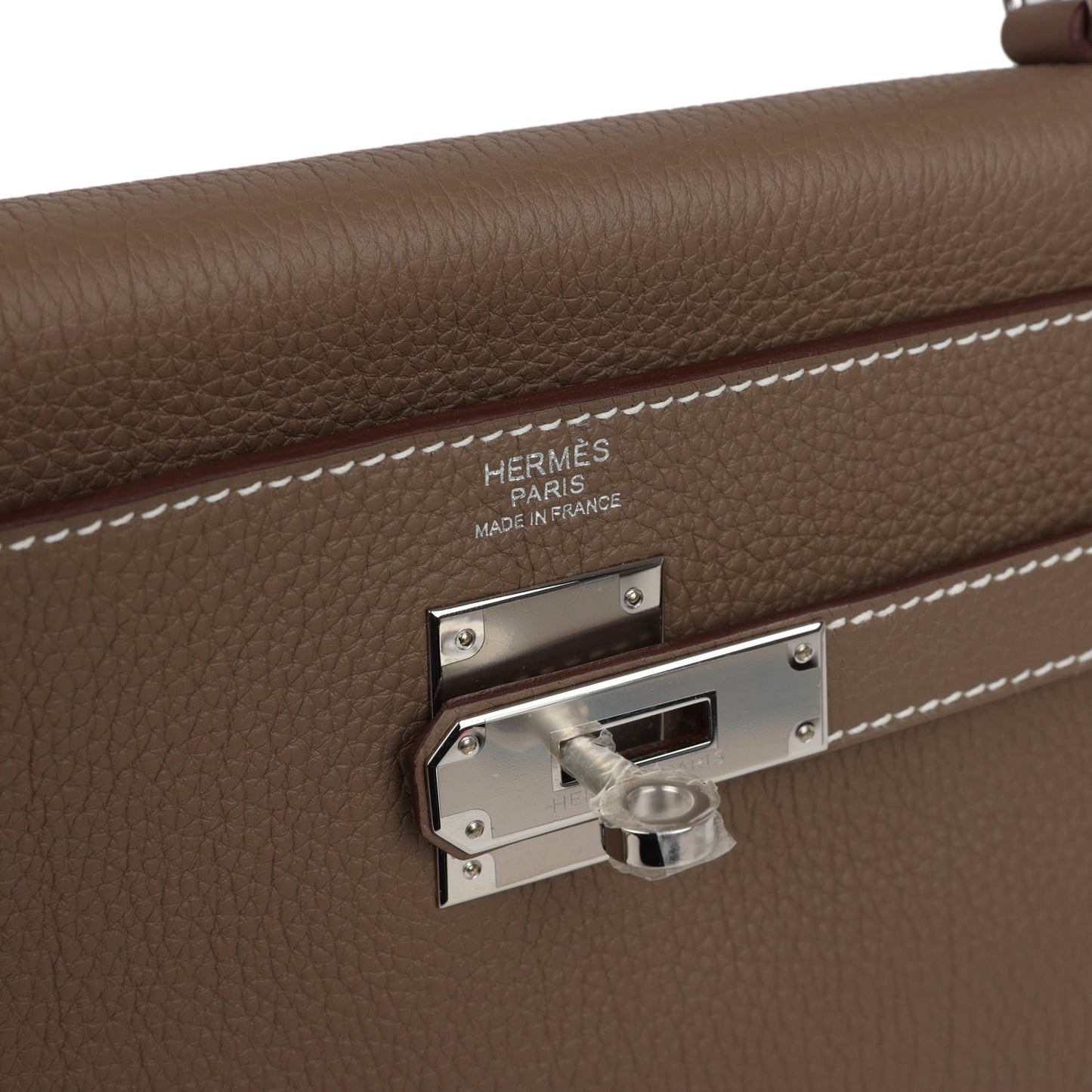 Hermes Kelly Retourne 32 Etoupe Togo Palladium Hardware