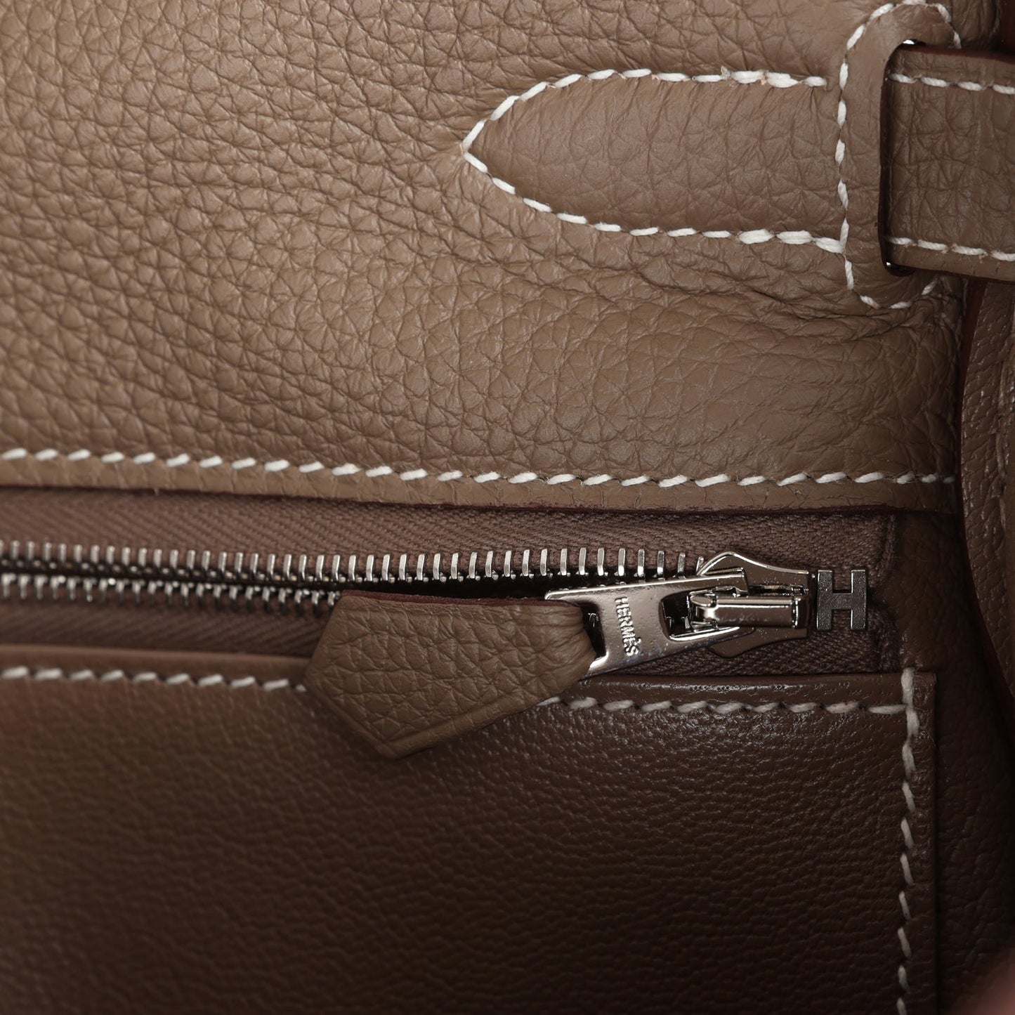 Hermes Kelly Retourne 32 Etoupe Togo Palladium Hardware