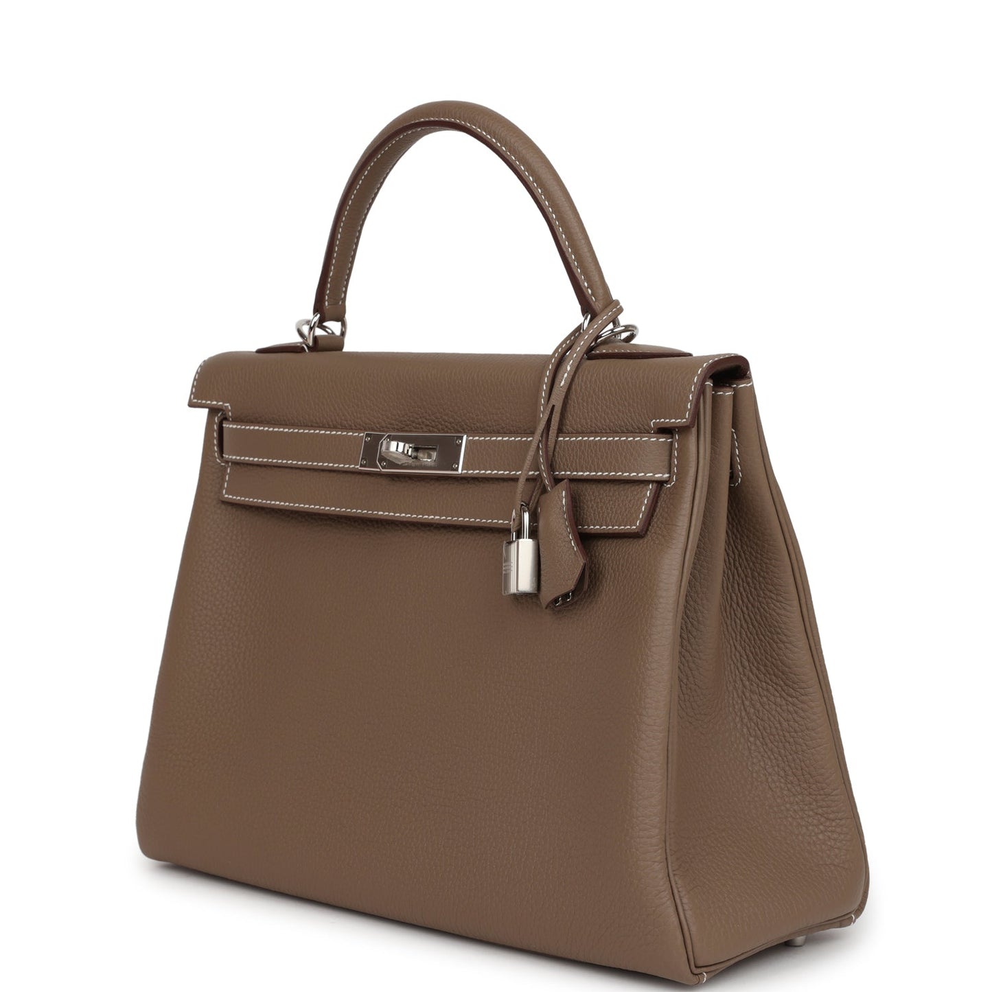 Hermes Kelly Retourne 32 Etoupe Togo Palladium Hardware