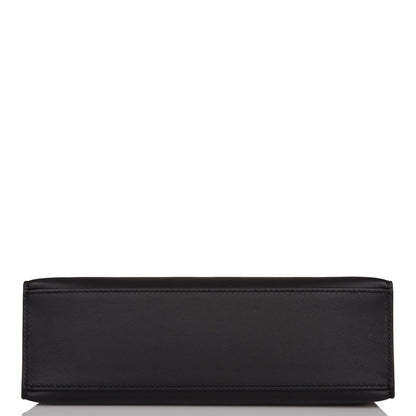 Hermes Kelly Pochette Black Swift Gold Hardware