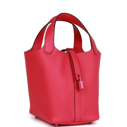 Hermes Monochrome Picotin 18 Rose Mexico Clemence Pink Hardware