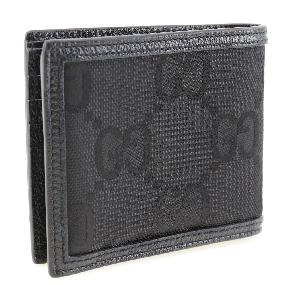 GUCCI Bifold Wallet 625574 canvas black off the grit mens Used