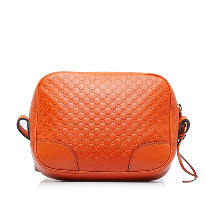 Gucci Bree Orange MicroGuccisima Embossed Leather