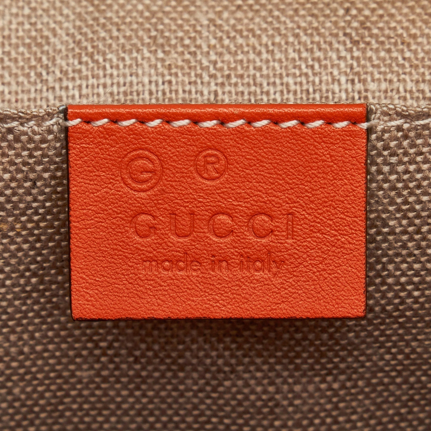 Gucci Bree Orange MicroGuccisima Embossed Leather