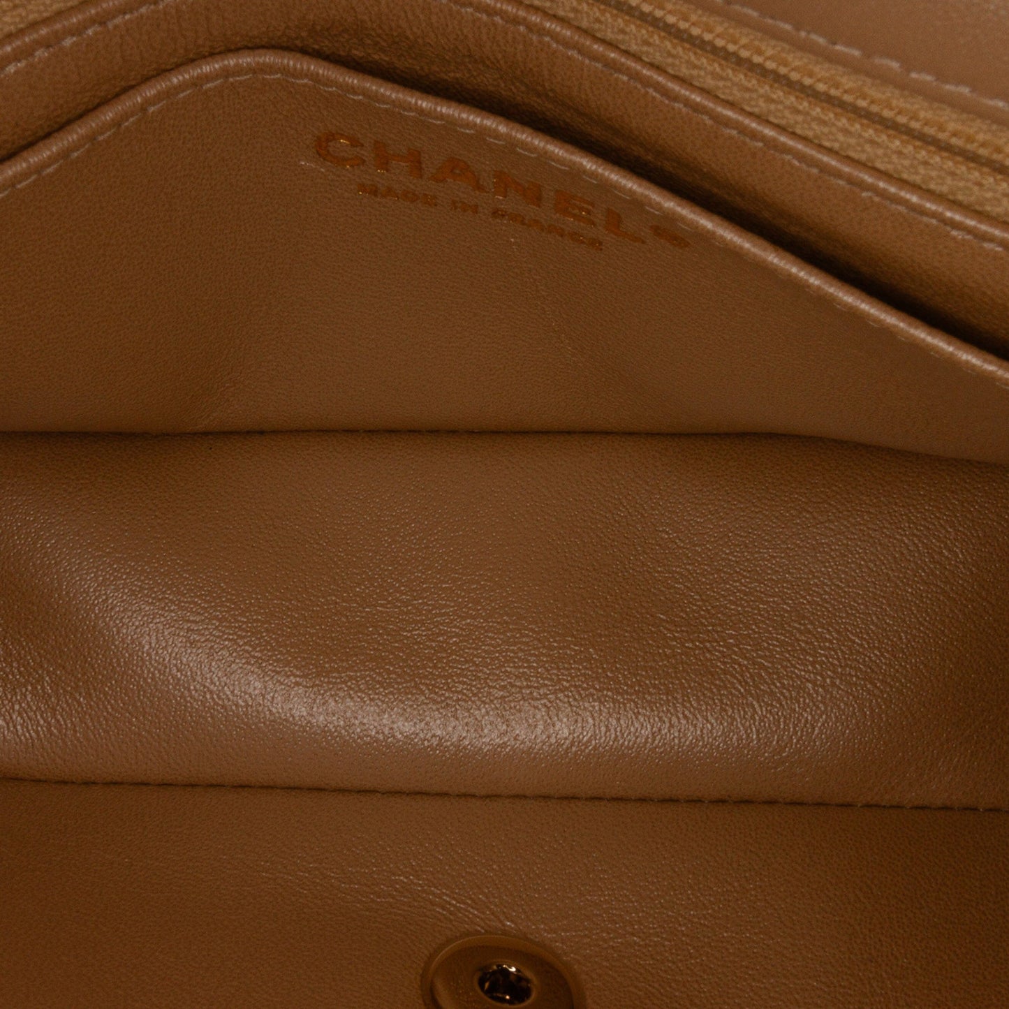 Chanel Classic Flap Bag Mini Brown Tweed Gold