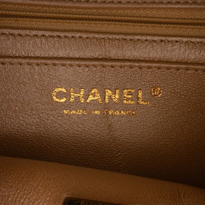 Chanel Classic Flap Bag Mini Brown Tweed Gold