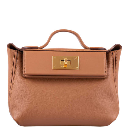 Hermes 24/24 21 Gold Evercolor and Swift Leather Gold Hardware - 2021, Z