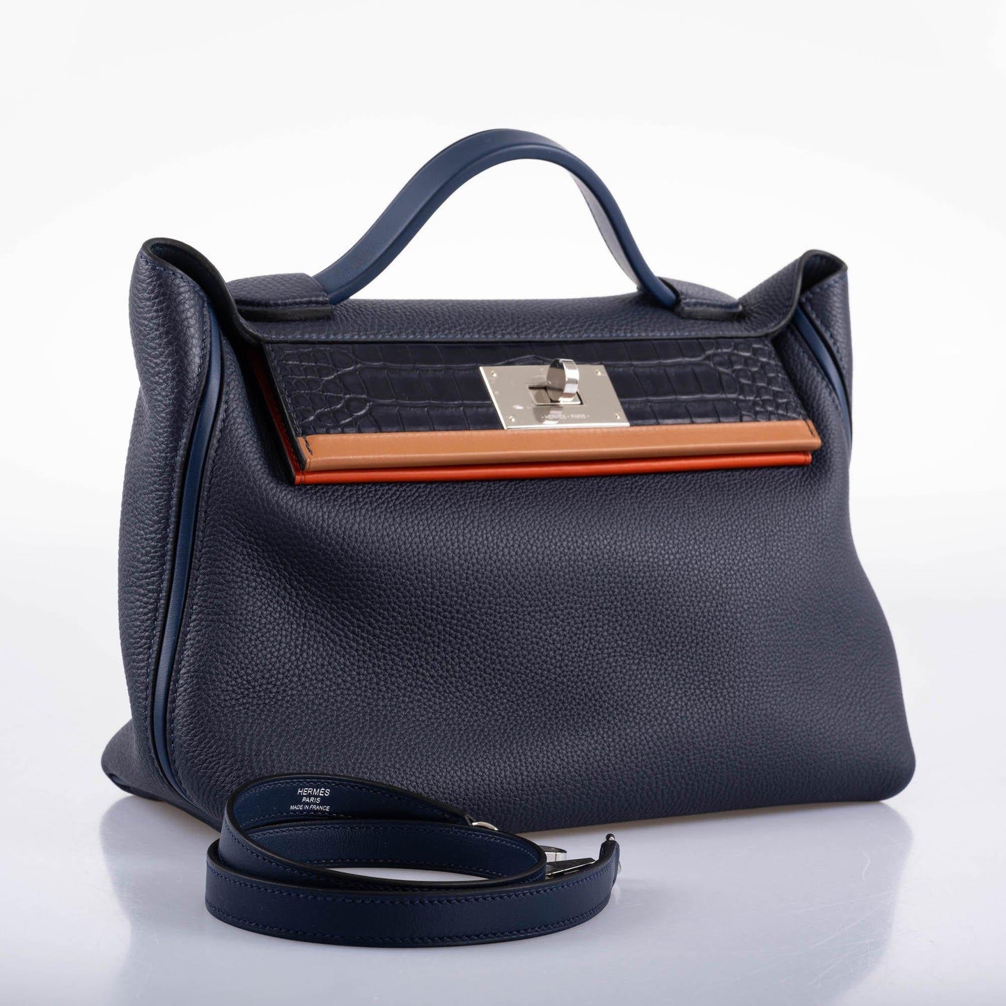 Hermes 24/24 29 Blue Nuit Togo and Matte Alligator Palladium Hardware - 2020, Y