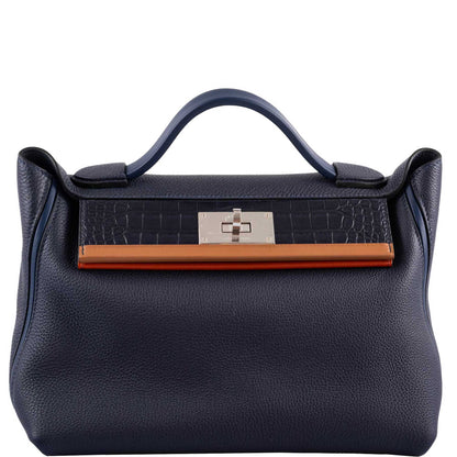 Hermes 24/24 29 Blue Nuit Togo and Matte Alligator Palladium Hardware - 2020, Y