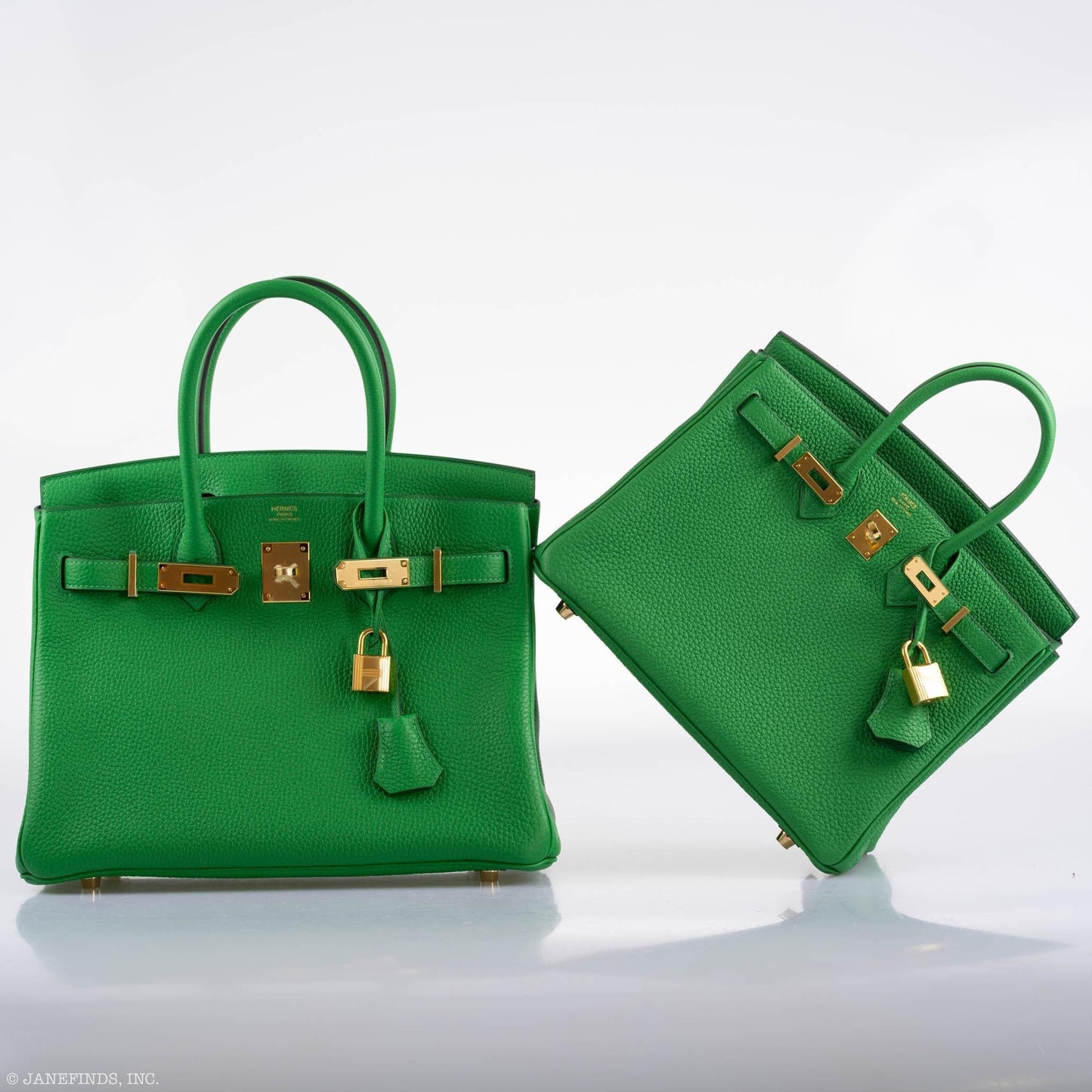 Hermes Birkin 25 Bambou (Bamboo) Green Togo with Gold Hardware - 2020, Y