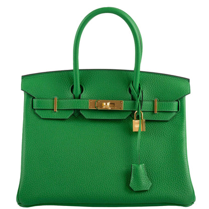 Hermes Birkin 25 Bambou (Bamboo) Green Togo with Gold Hardware - 2020, Y