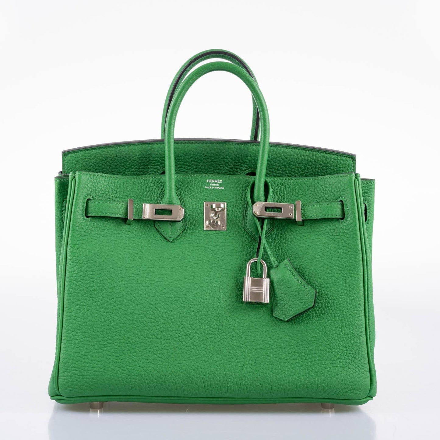 Hermes Birkin 25 Bambou (Bamboo) Green Togo with Palladium Hardware - 2014, R Square