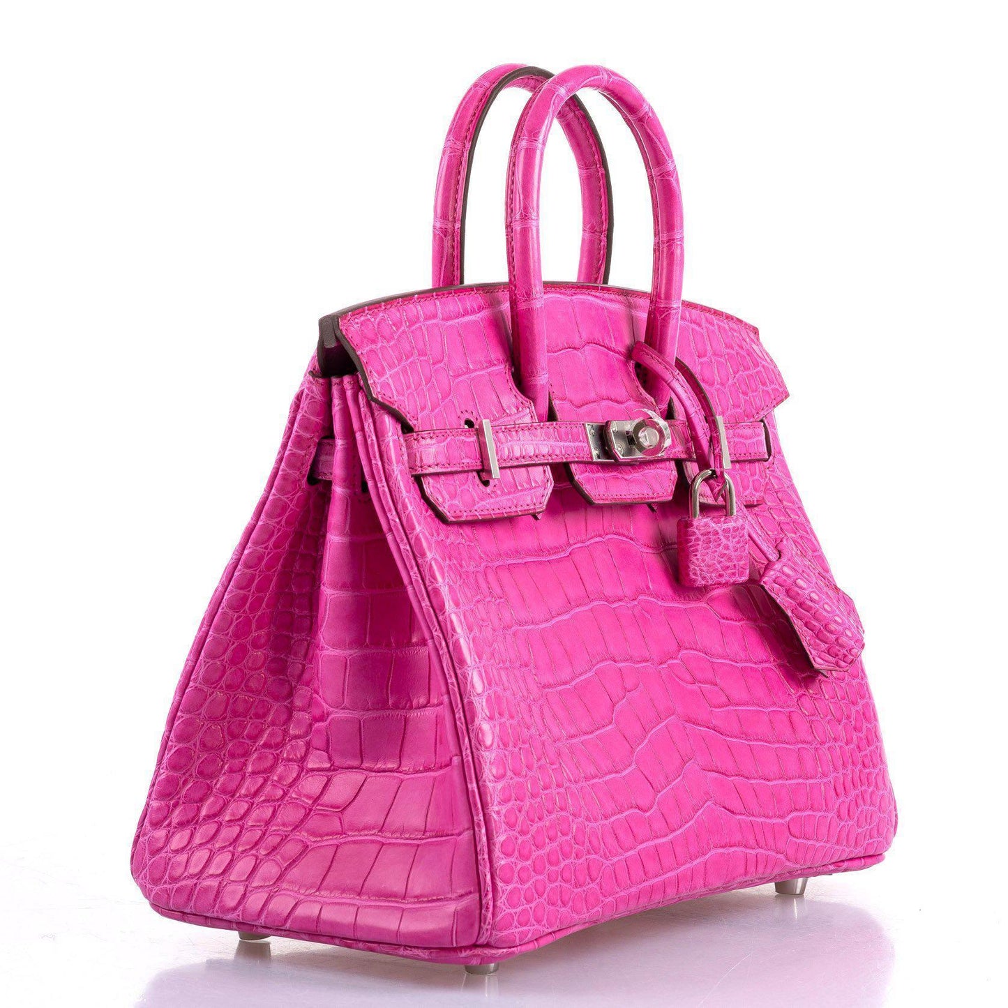 Hermes Birkin 25 Rose Shocking Matte Alligator Palladium Hardware- 2020,Y