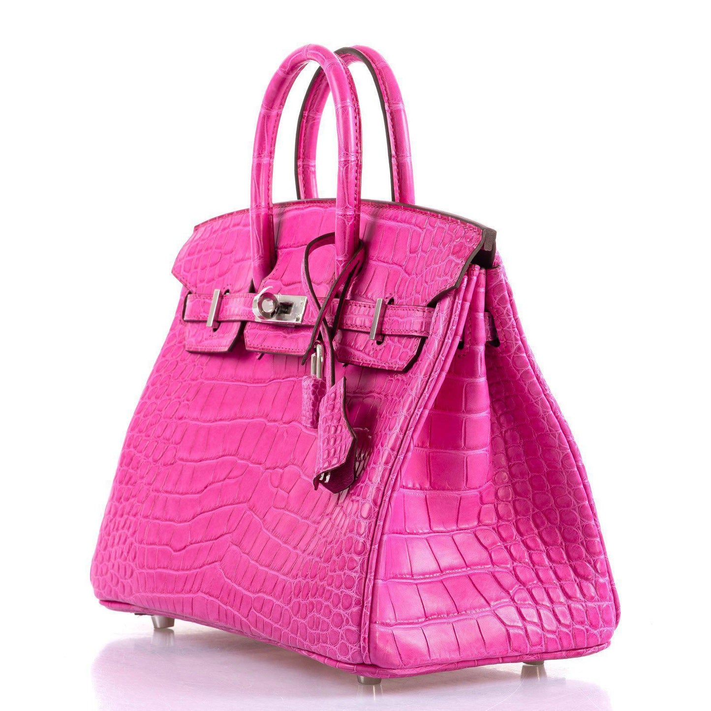 Hermes Birkin 25 Rose Shocking Matte Alligator Palladium Hardware- 2020,Y