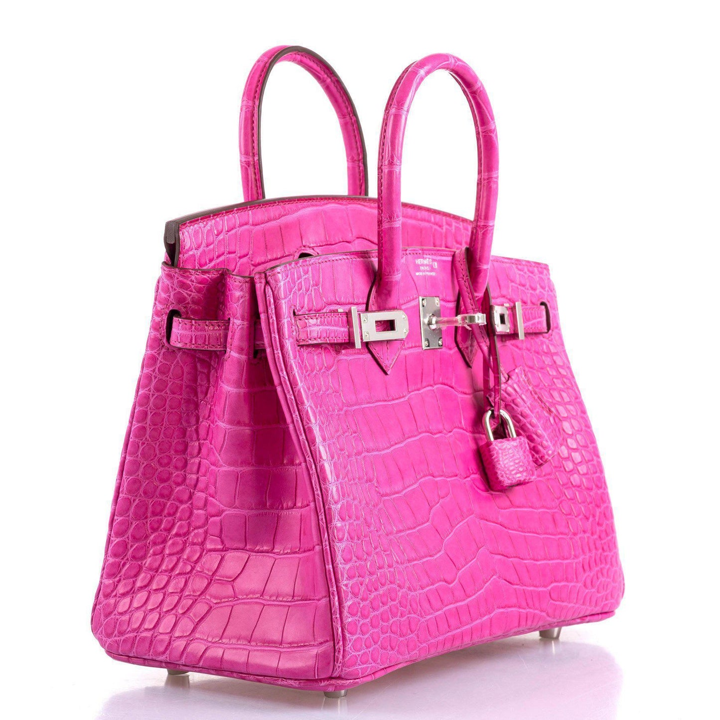 Hermes Birkin 25 Rose Shocking Matte Alligator Palladium Hardware- 2020,Y