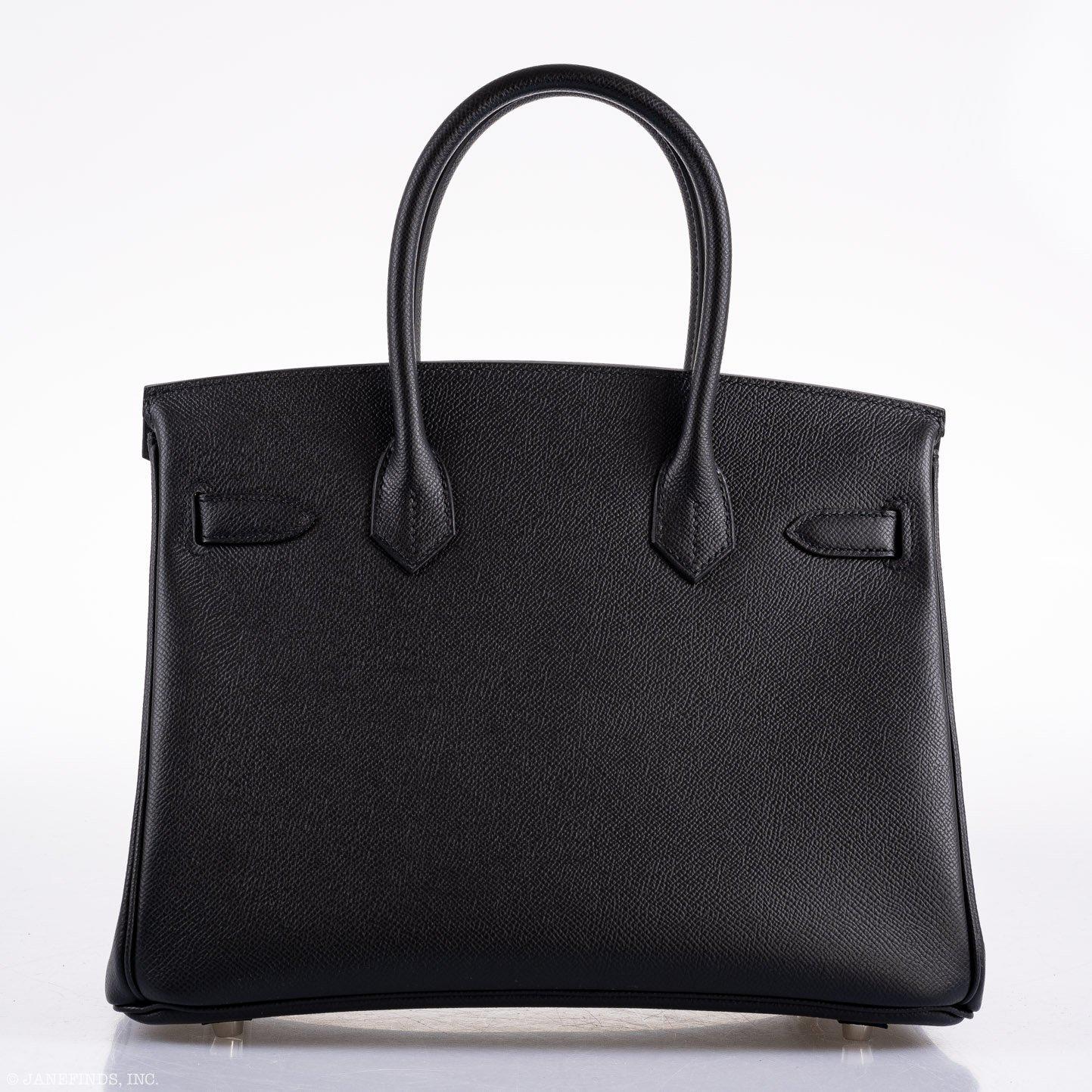 Hermes Birkin 30 Black Epsom Palladium Hardware - 2020, Y