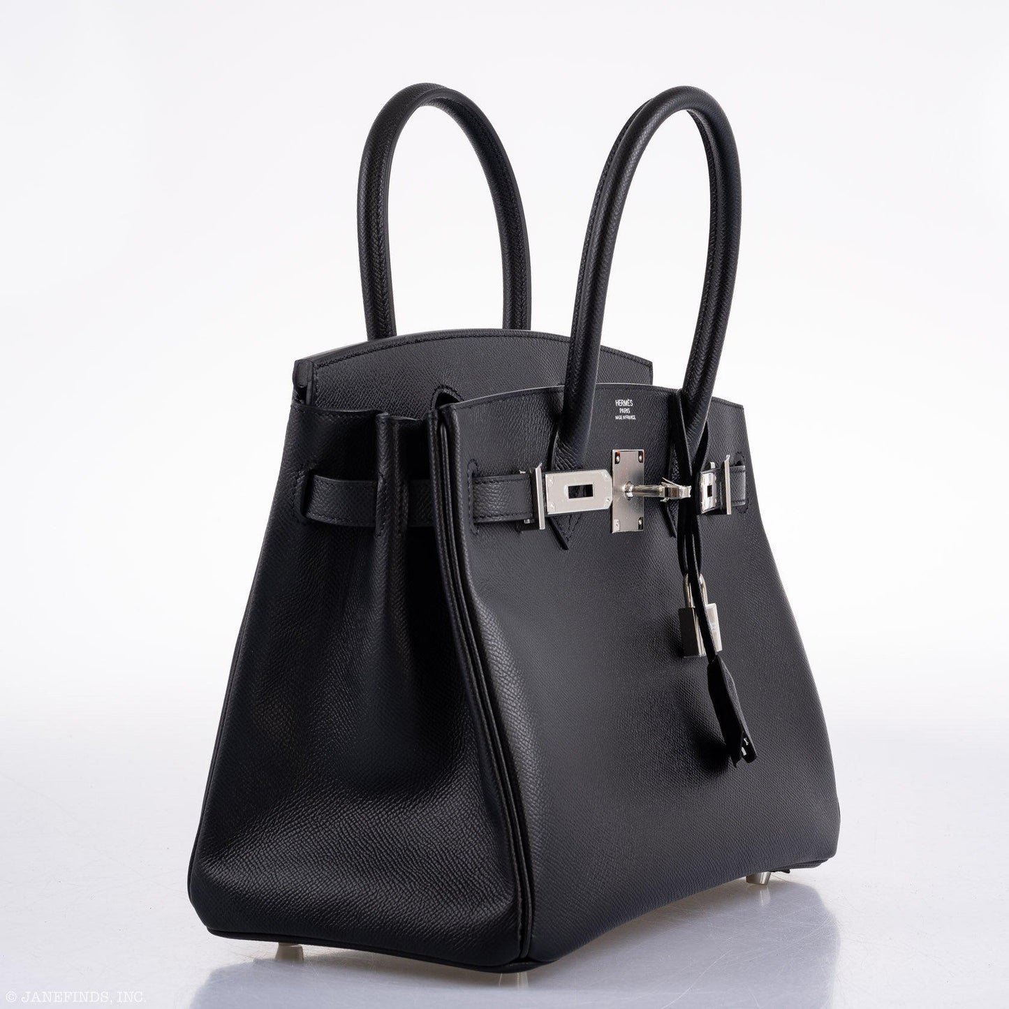 Hermes Birkin 30 Black Epsom Palladium Hardware - 2020, Y