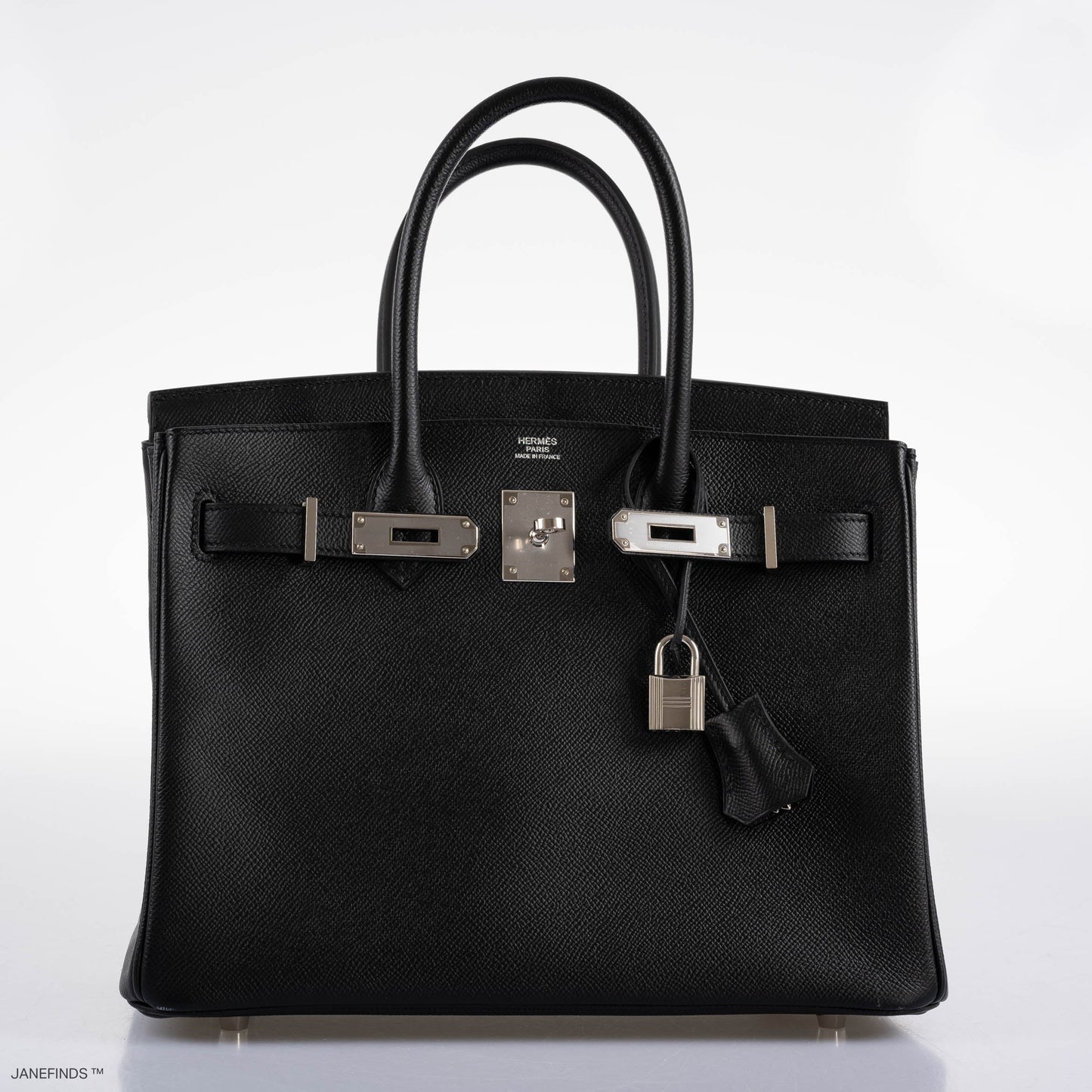 Hermes Birkin 30 Black Epsom with Palladium Hardware - 2019, D