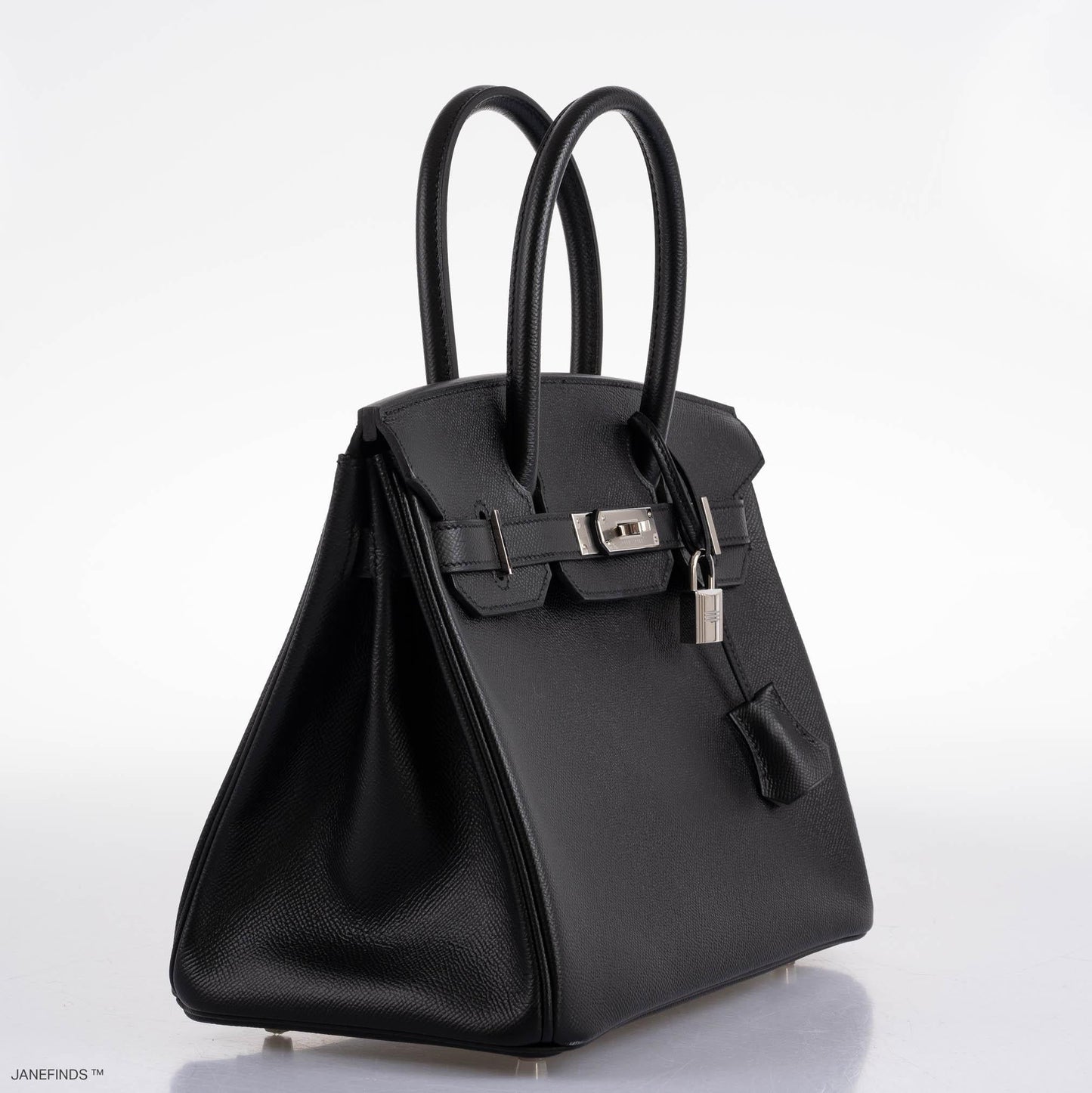 Hermes Birkin 30 Black Epsom with Palladium Hardware - 2019, D