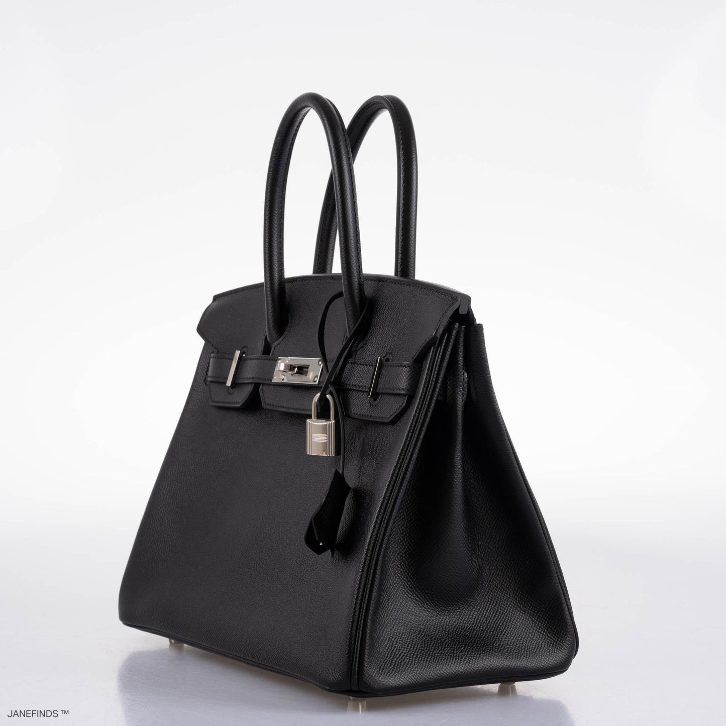 Hermes Birkin 30 Black Epsom with Palladium Hardware - 2019, D