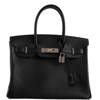 Hermes Birkin 30 Black Epsom with Palladium Hardware - 2019, D