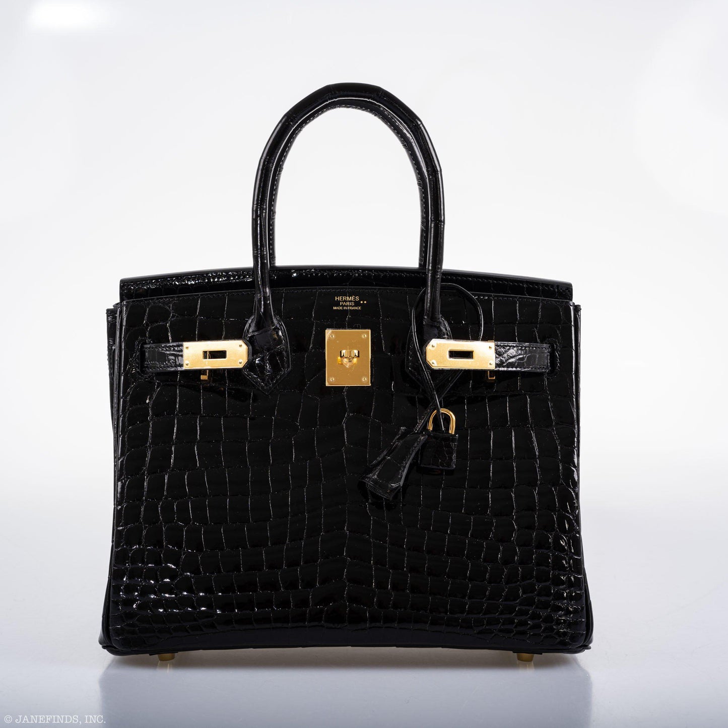 Hermes Birkin 30 Black Nilo Crocodile Gold Hardware - 2019, D