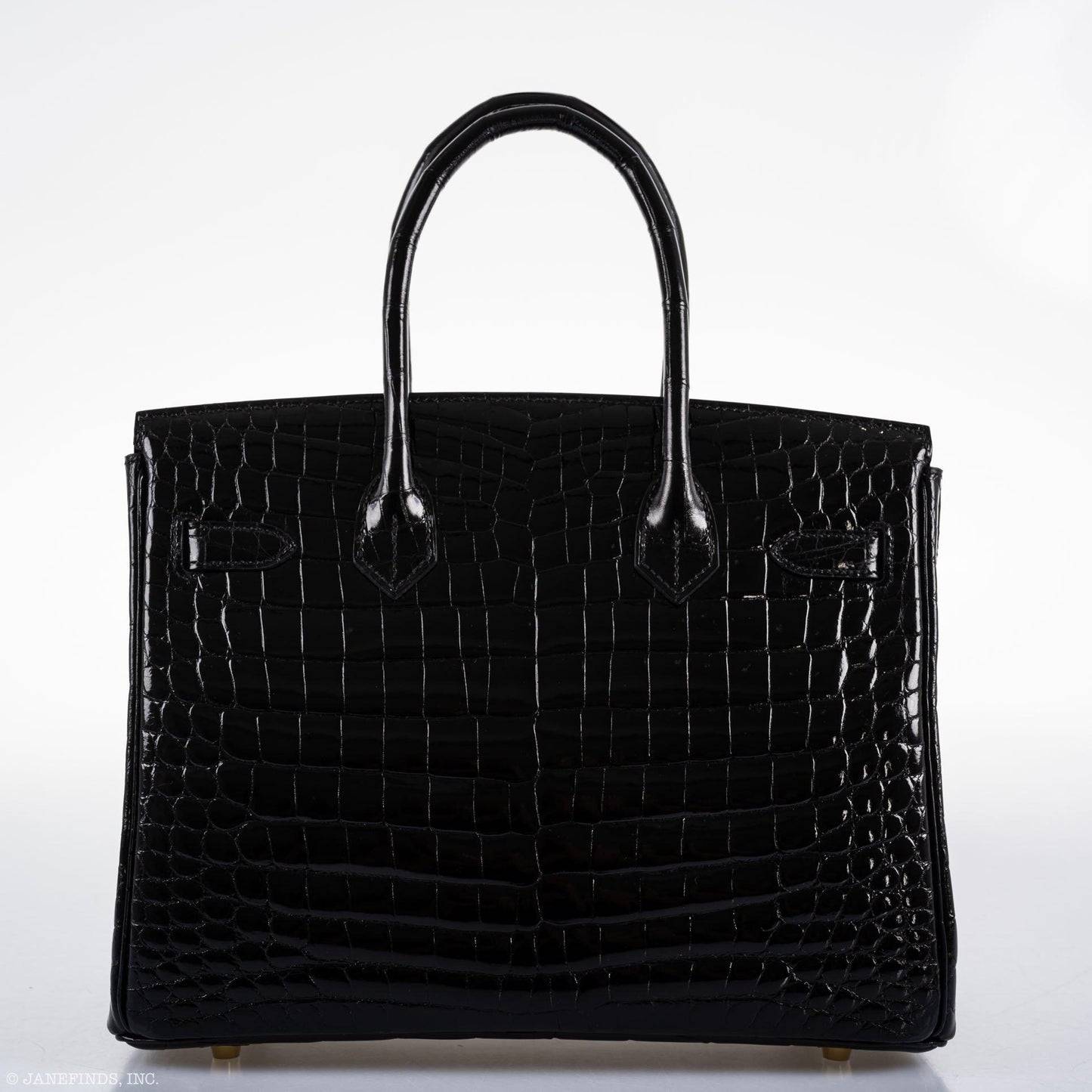 Hermes Birkin 30 Black Nilo Crocodile Gold Hardware - 2019, D