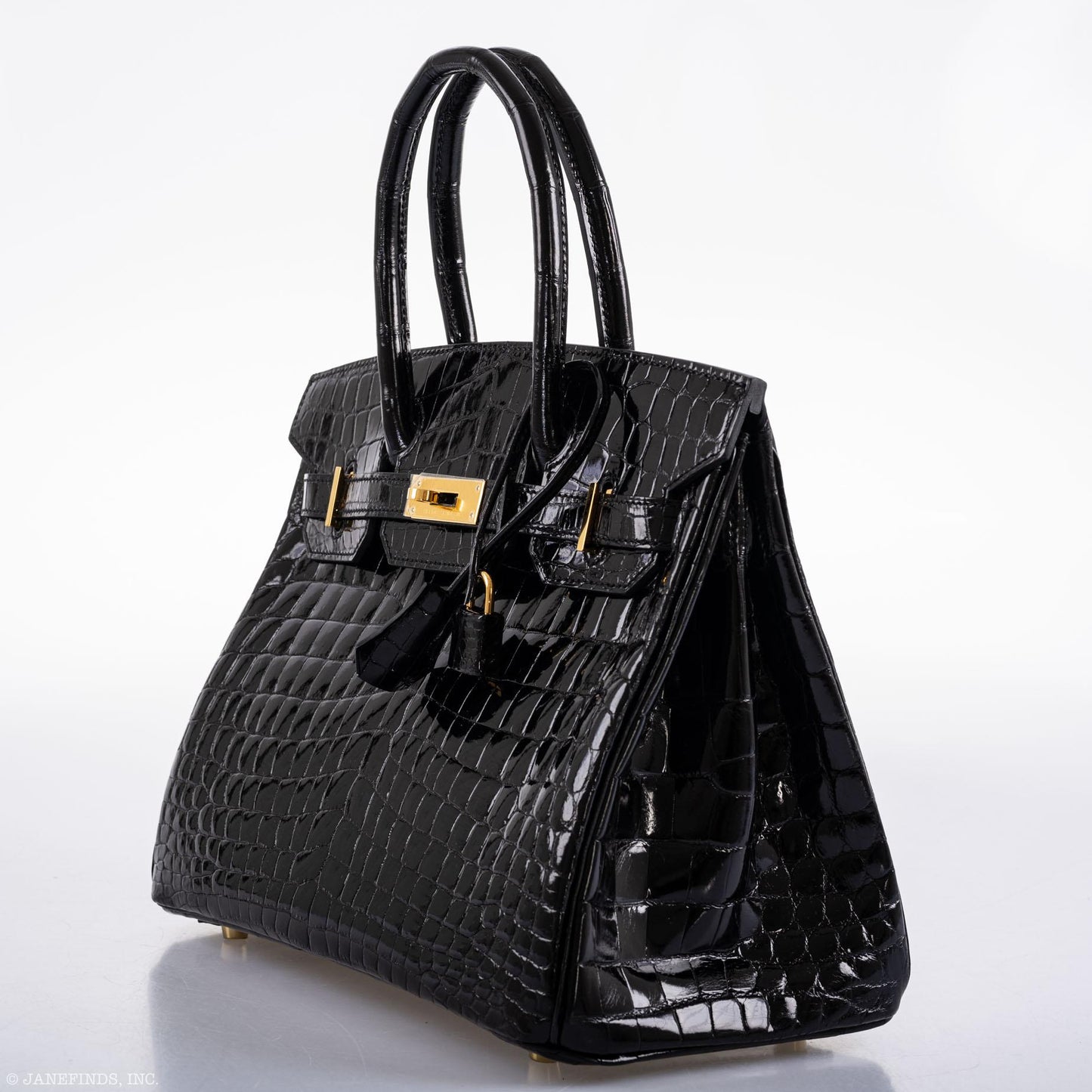 Hermes Birkin 30 Black Nilo Crocodile Gold Hardware - 2019, D