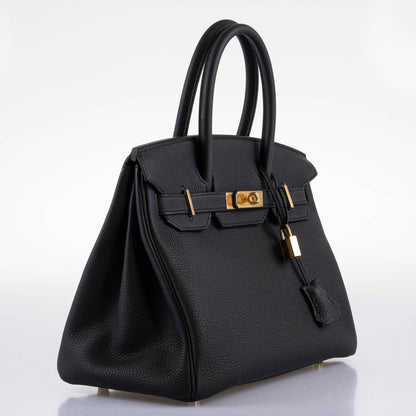 Hermes Birkin 30 Black Togo Gold Hardware - 2021, Z