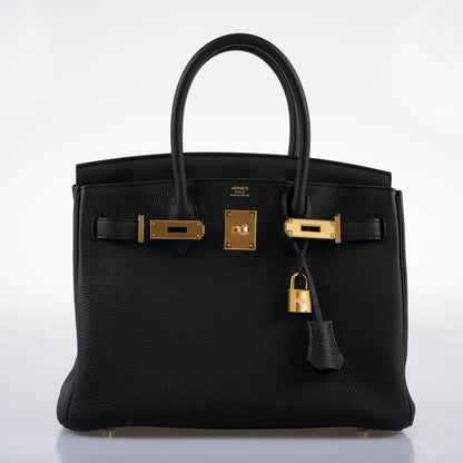 Hermes Birkin 30 Black Togo Gold Hardware - 2021, Z