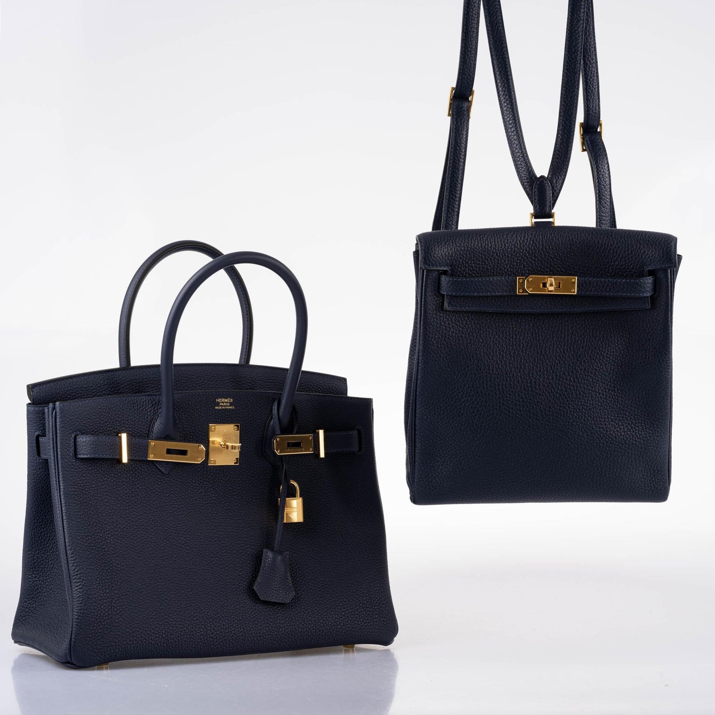 Hermes Birkin 30 Bleu (Blue) Nuit Togo with Gold Hardware - 2021, Z