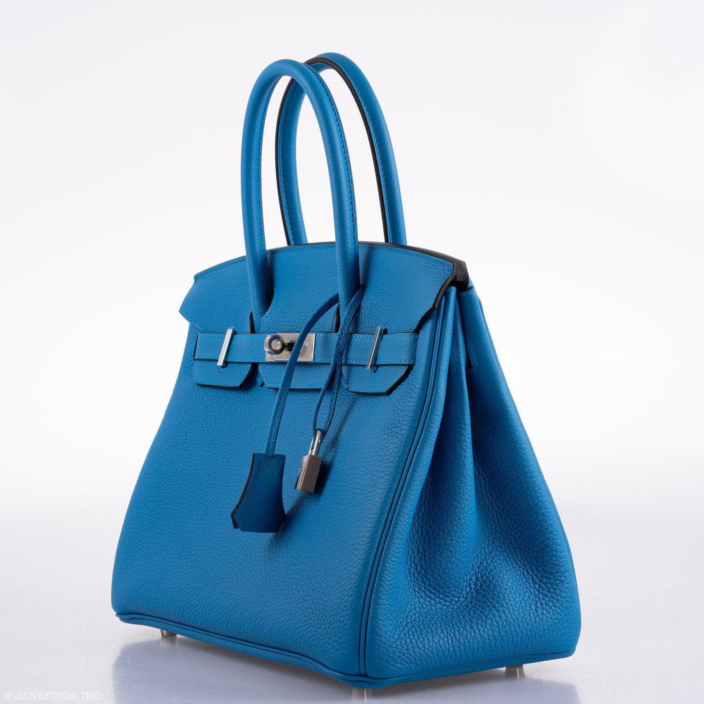 Hermes Birkin 30 Blue Zanzibar Togo with Palladium Hardware - 2020, Y