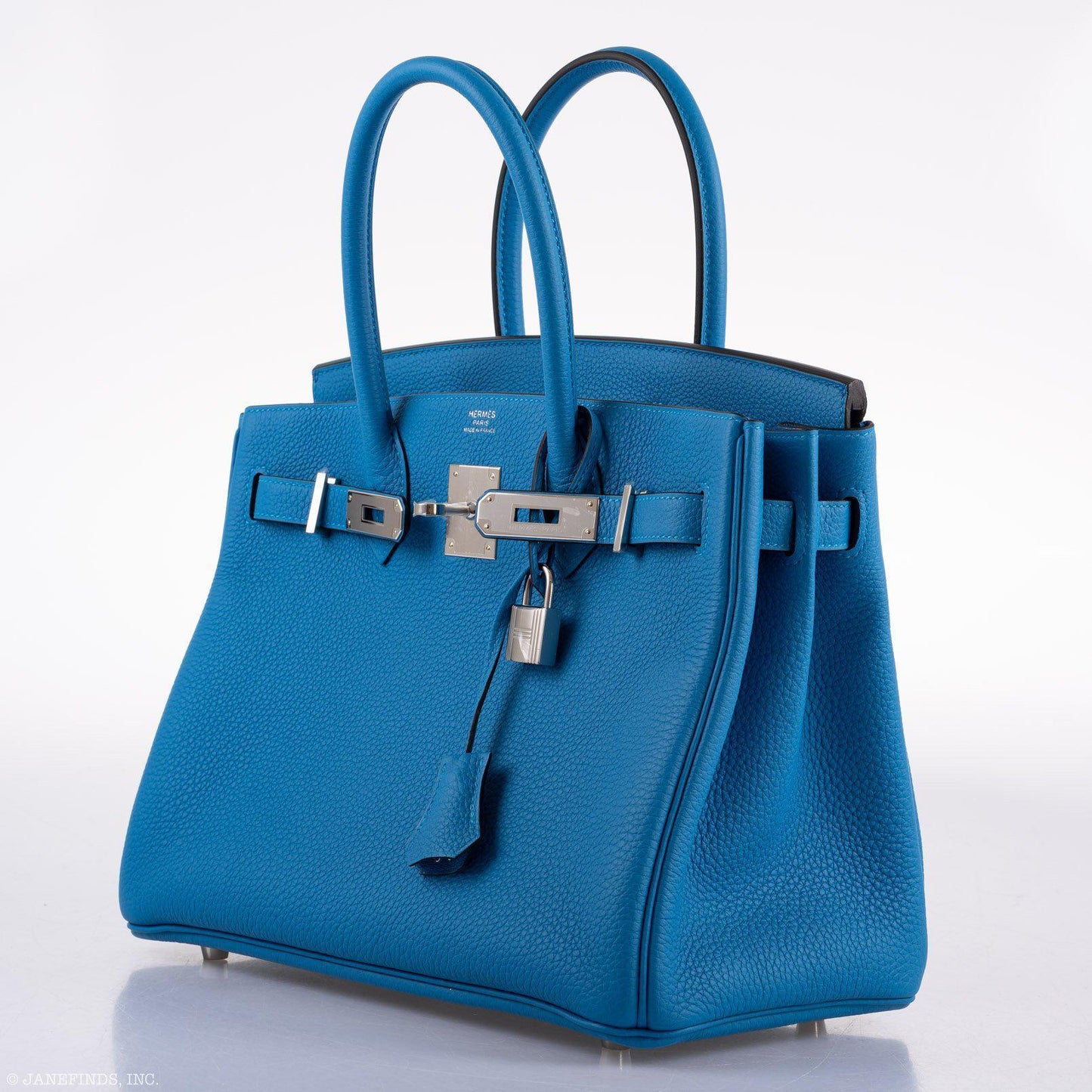 Hermes Birkin 30 Blue Zanzibar Togo with Palladium Hardware - 2020, Y