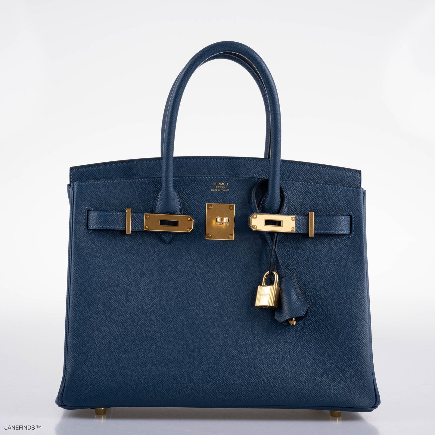 Hermes Birkin 30 Deep Blue Epsom with Gold Hardware - 2019, D