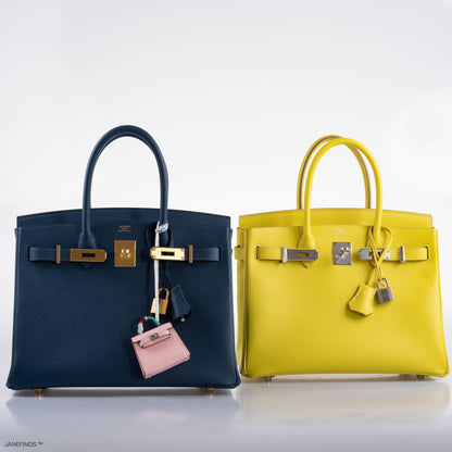 Hermes Birkin 30 Deep Blue Epsom with Gold Hardware - 2019, D