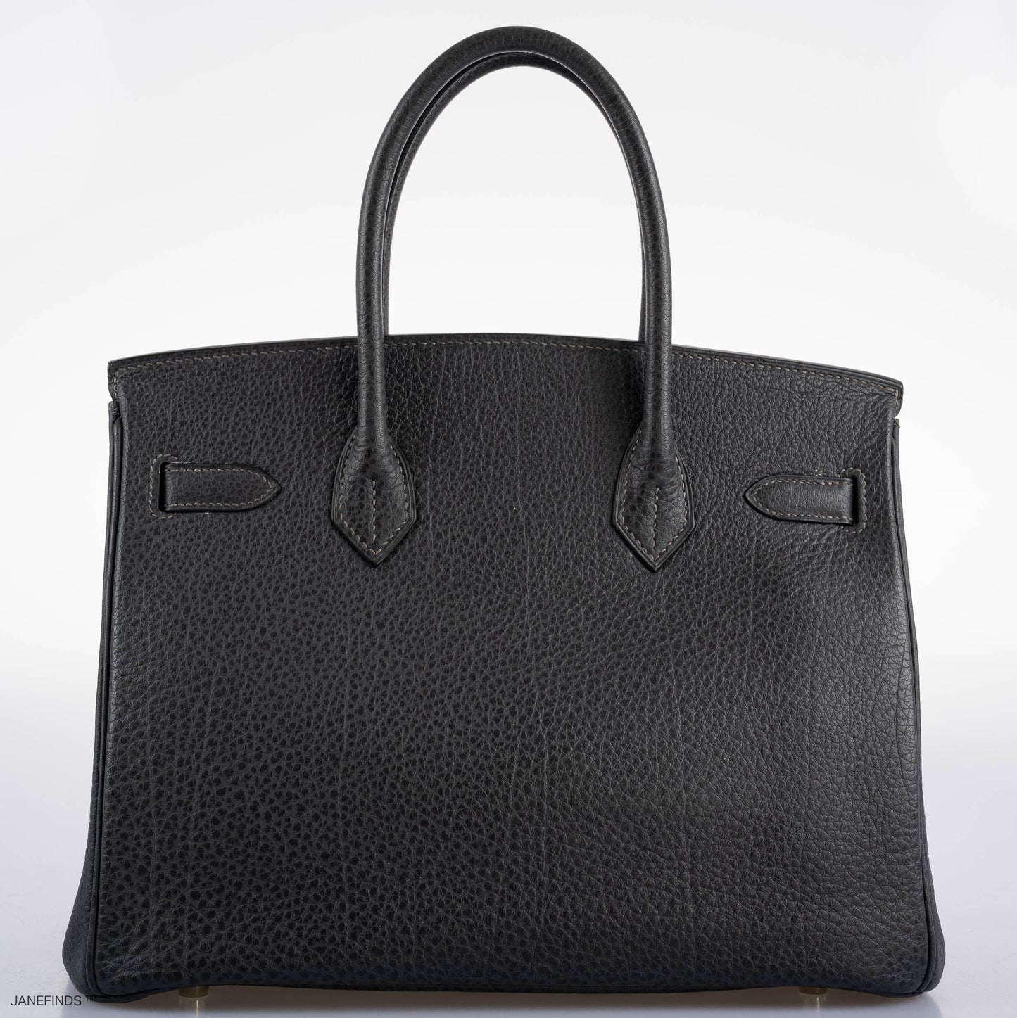 Hermes Birkin 30 Graphite Buffalo with Palladium Hardware - 2005, I Square