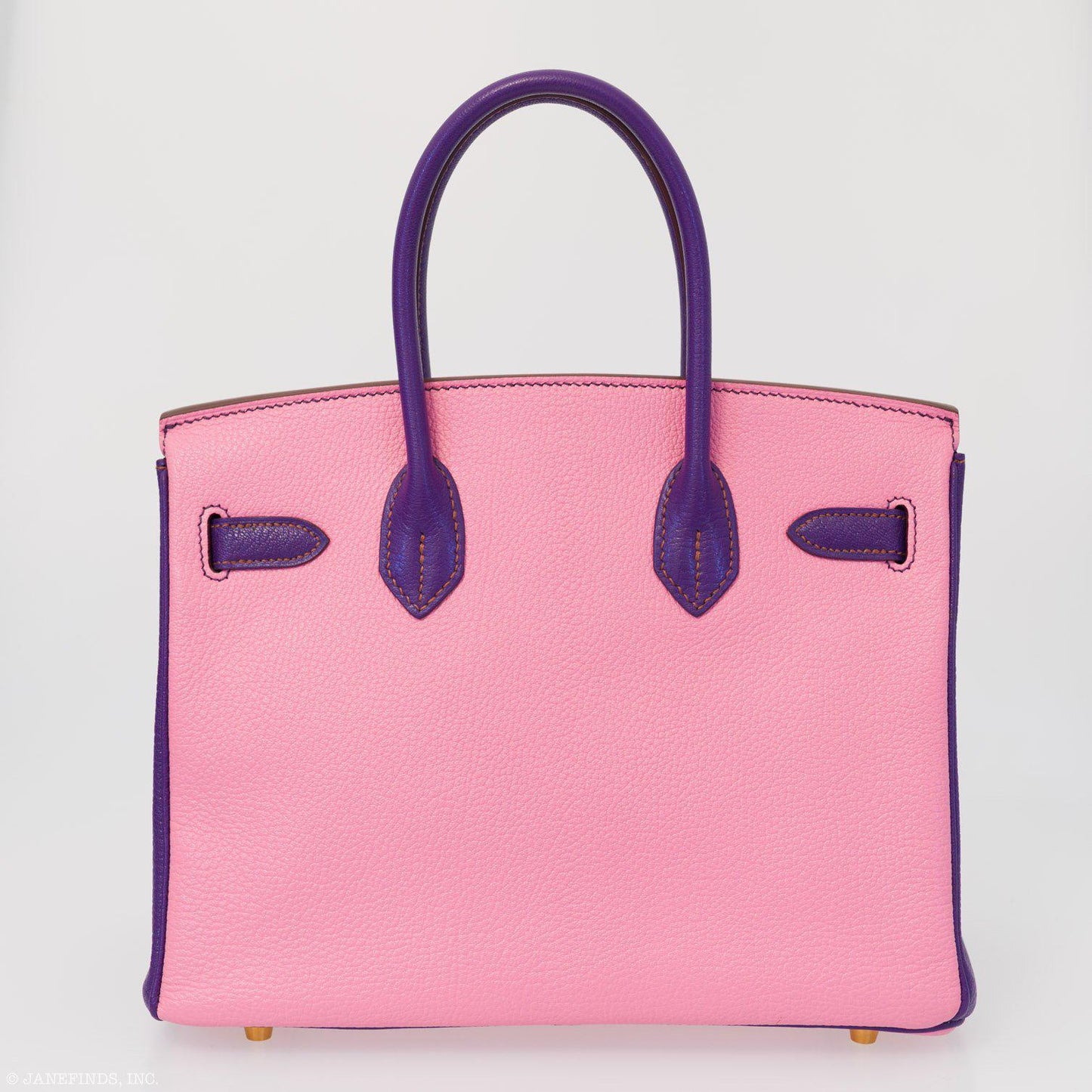 Hermes Birkin 30 HSS Rose Confetti & Anemone Chevre leather Brushed Gold Hardware - 2014, R Square