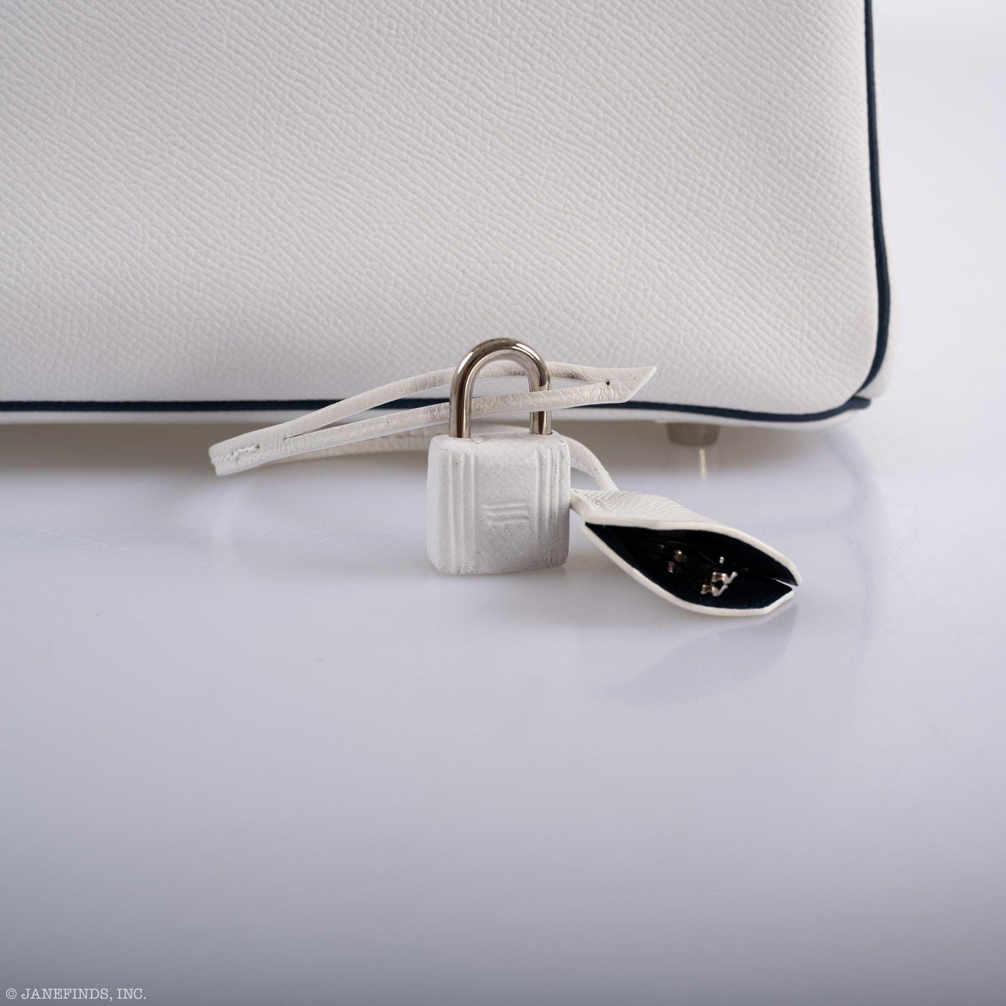 Hermes Birkin 30 HSS White & Blue Marine Epsom leather Palladium Hardware - 2011, O Square