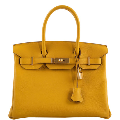 Hermes Birkin 30 Jaune Ambre Togo Gold Hardware - 2018, C