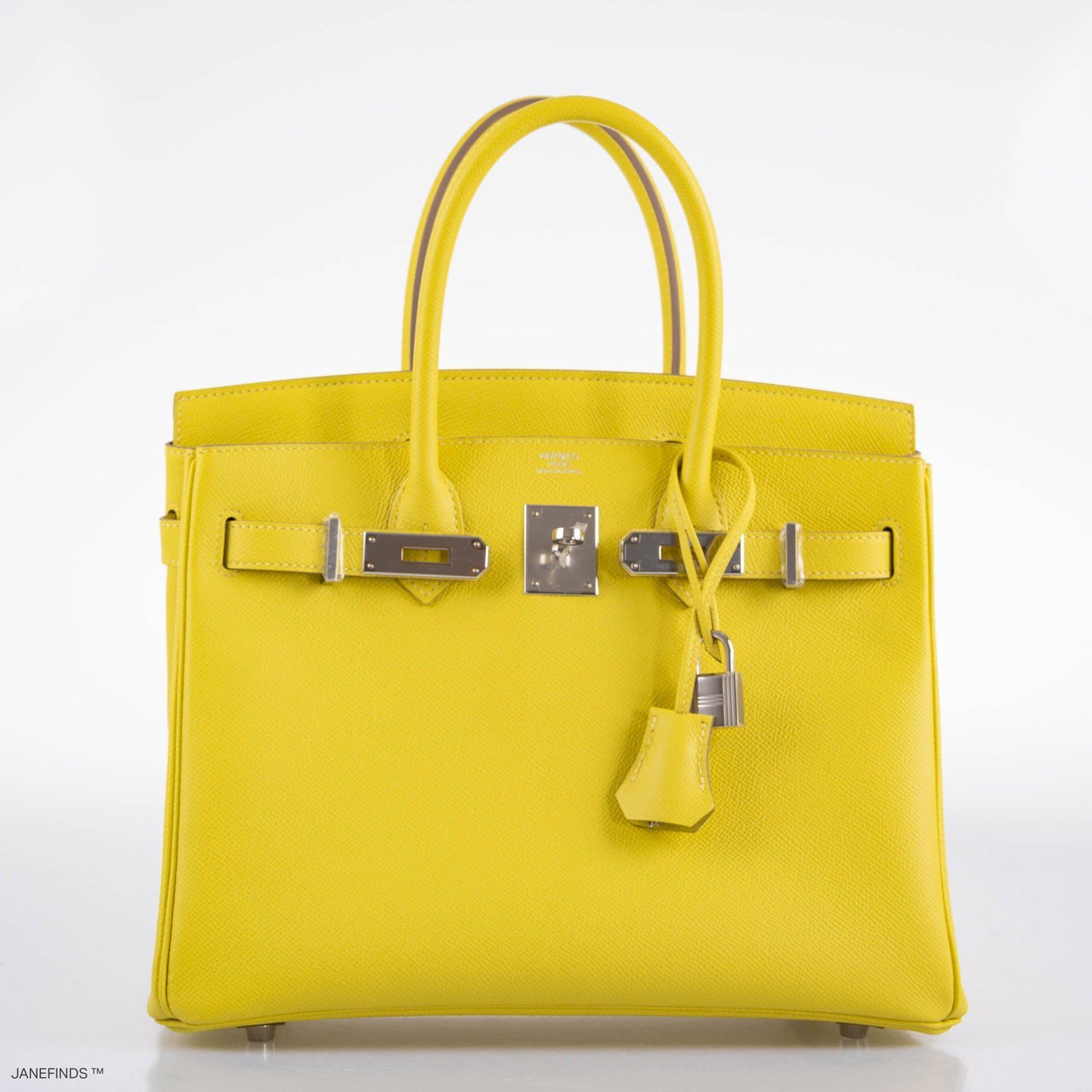 Hermes Birkin 30 Lime Epsom with Palladium Hardware - 2019, D