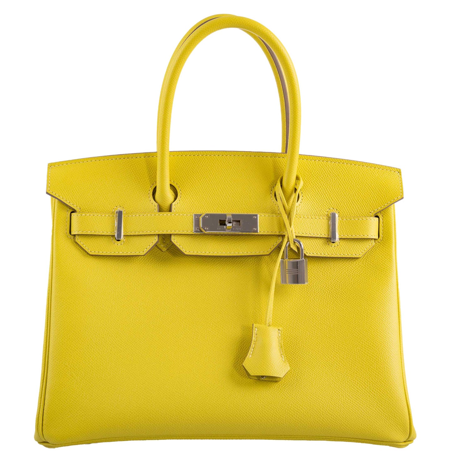 Hermes Birkin 30 Lime Epsom with Palladium Hardware - 2019, D