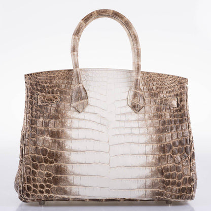 Hermes Birkin 30 Matte Himalayan Niloticus Crocodile Palladium Hardware - 2010, N Square