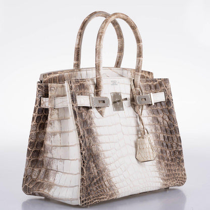 Hermes Birkin 30 Matte Himalayan Niloticus Crocodile Palladium Hardware - 2010, N Square