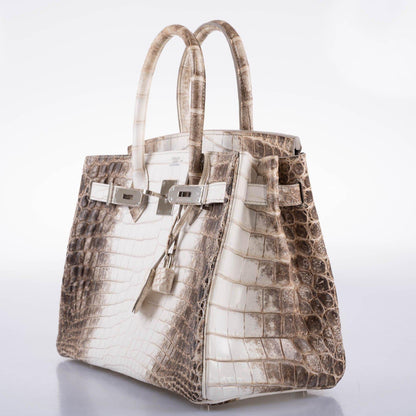 Hermes Birkin 30 Matte Himalayan Niloticus Crocodile Palladium Hardware - 2010, N Square