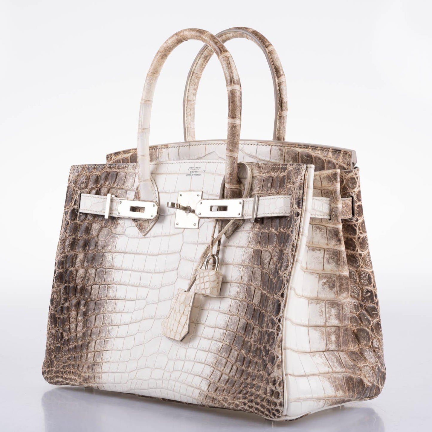 Hermes Birkin 30 Matte Himalayan Niloticus Crocodile Palladium Hardware - 2010, N Square