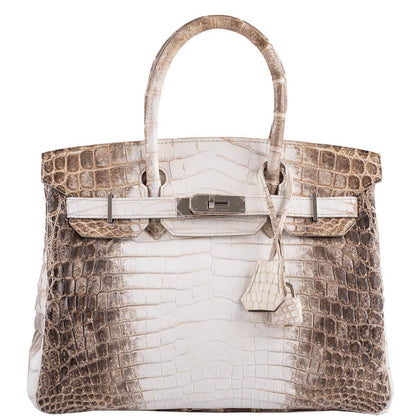 Hermes Birkin 30 Matte Himalayan Niloticus Crocodile Palladium Hardware - 2010, N Square