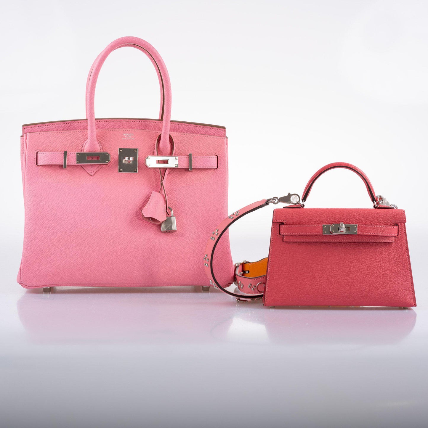 Hermes Birkin 30 Rose Confetti Epsom Palladium Hardware - 2020, Y