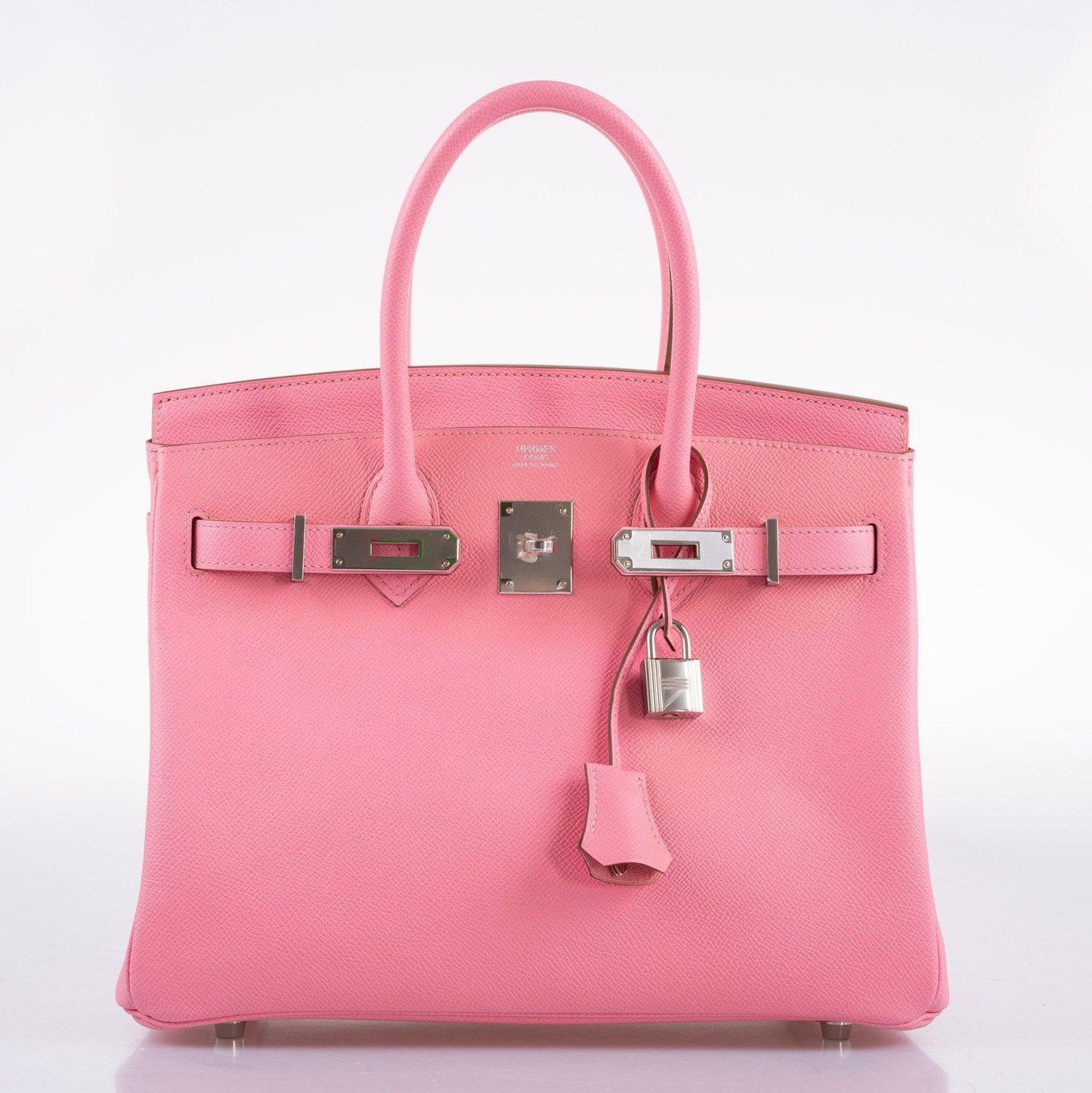 Hermes Birkin 30 Rose Confetti Epsom Palladium Hardware - 2020, Y