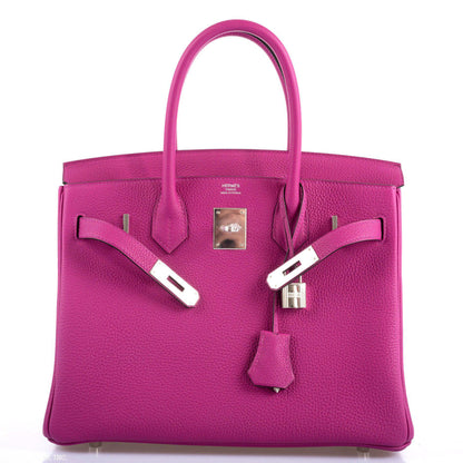 Hermes Birkin 30 Rose Pourpre Togo Palladium Hardware - 2020, Y