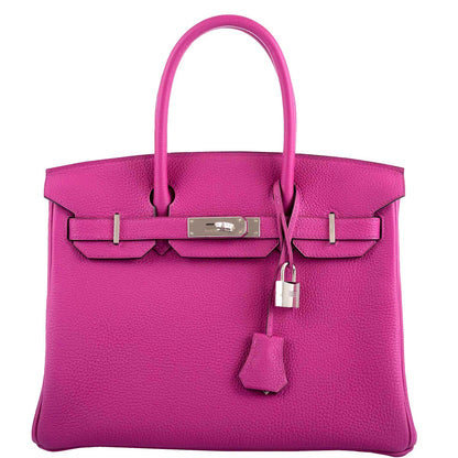 Hermes Birkin 30 Rose Pourpre Togo Palladium Hardware - 2020, Y